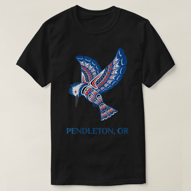 Womens Pendleton Oregon Native American Kingfisher T-Shirt (Design Front)
