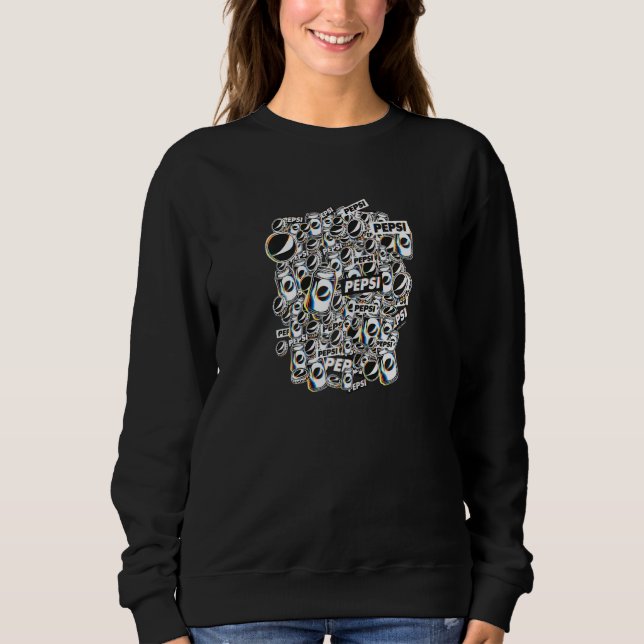 Womens Pepsi Glitch Pattern Sweatshirt (Front)