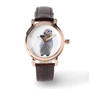 Women's Perfect Square Brown Leather Strap Watch