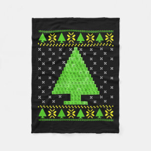 Womens Periodic Table Ugly Christmas Sweater  Fleece Blanket