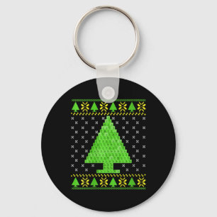 Womens Periodic Table Ugly Christmas Sweater  Key Ring