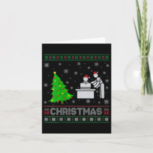 Womens Personal Assistant Xmas Tree Lighting Ugly Card