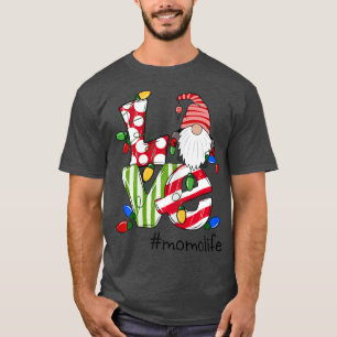 Womens Personalised Love Momolife Candy Gnome Chri T-Shirt