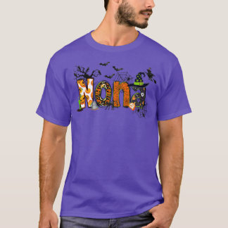Womens Personalised Nona Halloween Shirt, Spooky G T-Shirt