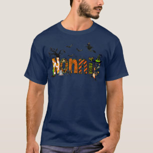 Womens Personalised Nonnie Halloween Shirt, Spooky T-Shirt