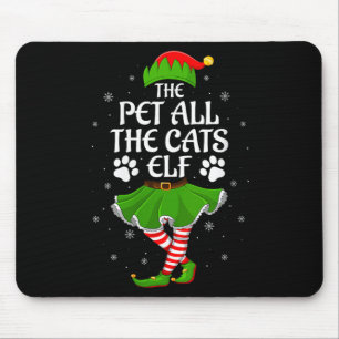 Womens Pet All The Cats Elf Christmas Girls Women  Mouse Pad