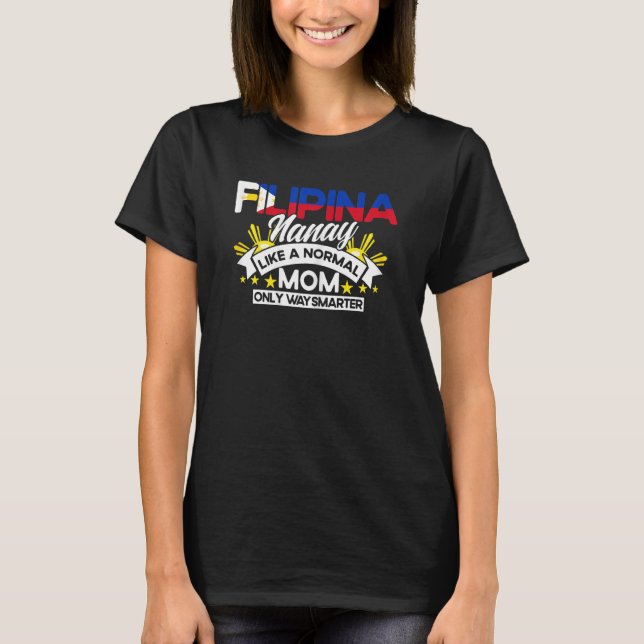Womens Philippine Flag Filipina Nanay Mum Pinay Fi T-Shirt (Front)