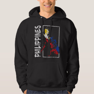 Womens Philippines Flag And Filipino Pride V-Neck. Hoodie