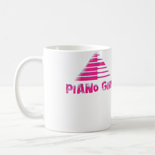 Womens Piano Girl Designs For Piano Players Coffee Mug (Left)
