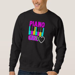 Womens Piano Girl Pianist Piano Player Musician Mu Sweatshirt