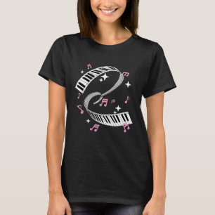 Womens Piano Player Gift Piano Keyboard Music Teac T-Shirt