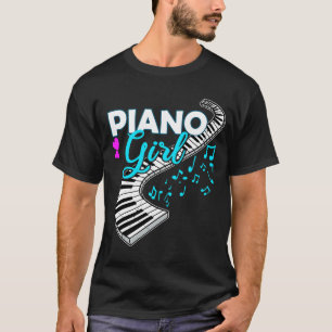 Womens Piano Player  Girls Keyboard Music Teacher T-Shirt