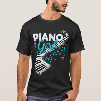 Womens Piano Player  Girls Keyboard Music Teacher T-Shirt