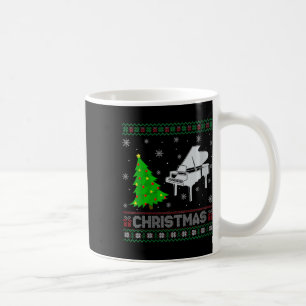 Womens Piano Xmas Tree Lighting Ugly Christmas Swe Coffee Mug