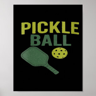 Women's pickle ball simple graphic  poster