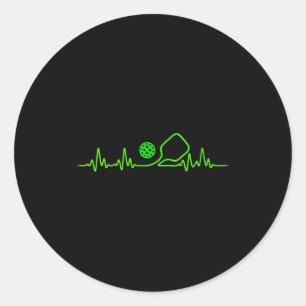 Women's pickleball art for men women pickle ball classic round sticker