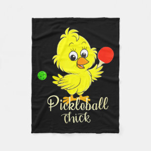 Womens pickleball chick funny pickle ball fleece blanket