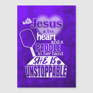 Womens Pickleball Paddle and Jesus Card