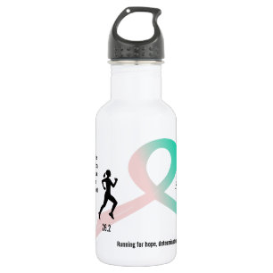 Women's Pink and Teal Marathon Runner 532 Ml Water Bottle
