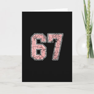 Womens Pink And White Number 67 Jersey Player Unif Card