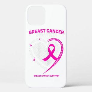 Womens Pink Breast Cancer Survivor Gifts Women Mum iPhone 12 Pro Case