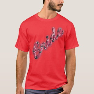 Womens Pink Camo Bride T-Shirt