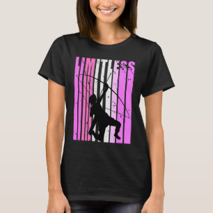 Womens Pink Limitless Archery Birthday Inspiring C T-Shirt