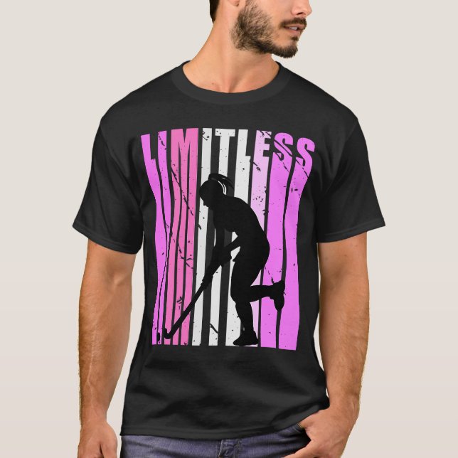 Womens Pink Limitless Hockey Birthday Inspiring Cu T-Shirt (Front)