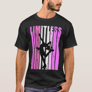 Womens Pink Limitless Ice Skating Birthday Inspiri T-Shirt