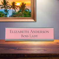Womens Pink Name Plate