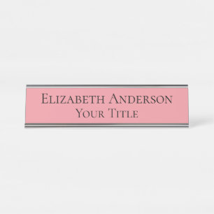 Womens Pink Name Plate