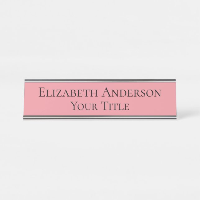 Womens Pink Name Plate (Front)