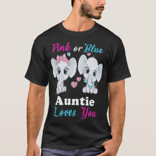 Womens Pink or Blue auntie Loves You Elephants Ba T-Shirt