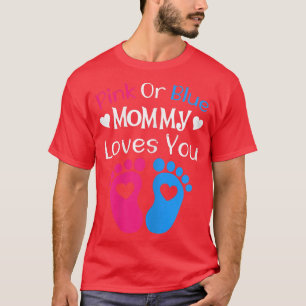 Womens Pink or Blue Mummy Loves You - Mummy to Be  T-Shirt