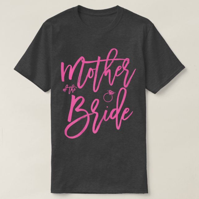 Womens Pink Ring Mother Of The Bride T s  T-Shirt (Design Front)