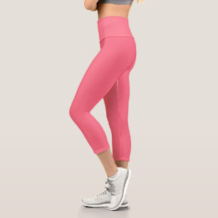 Women's Pink Yoga  Capri Leggings