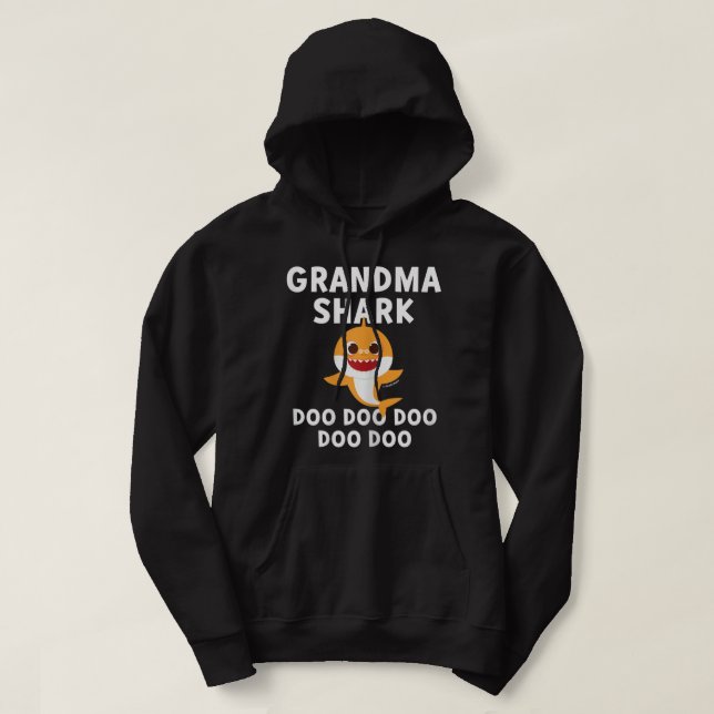 Womens Pinkfong Grandma Shark Official  Hoodie (Design Front)
