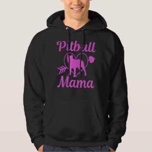 Womens Pitbull Mama Pitbull Mum Cute Dog Mother's Hoodie