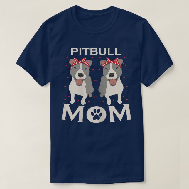 Womens Pitbull Mom - Funny Pit Bull Dog T-Shirt Co (Design Front)