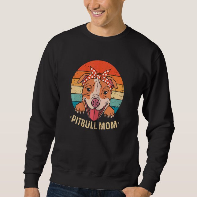 Womens Pitbull Mum   Pit Bull Dog 7 Sweatshirt (Front)