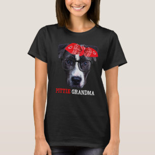 Womens Pittie Grandma Pitbull Dog   Mothers Day T-Shirt