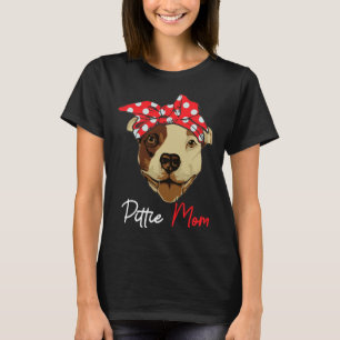 Womens Pittie Mum Pitbull Dog Lovers Funny Family  T-Shirt