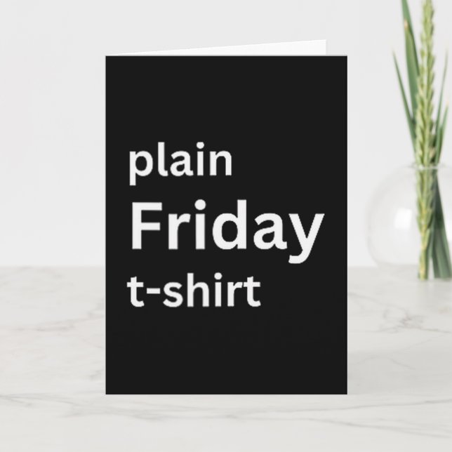 Womens Plain Friday V-neck  Card (Front)