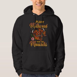 Womens Plant Milkweed Save Monarch Butterfly Butte Hoodie