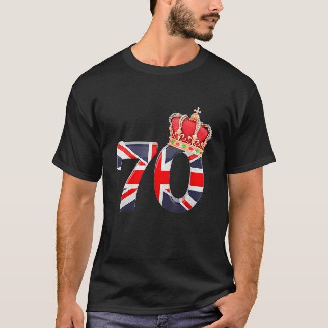 Womens Platinum Jubilee British Monarch Queen 70 Y T-Shirt (Front)