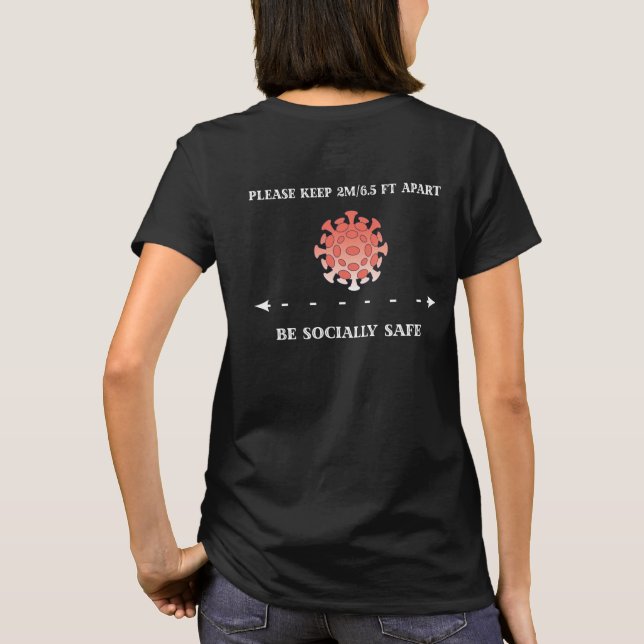 Women's Please Keep 2 m Apart T-Shirt (Back)
