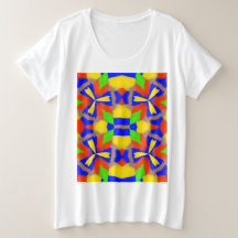 Women's Plus-Sized Basic Abstract Tee