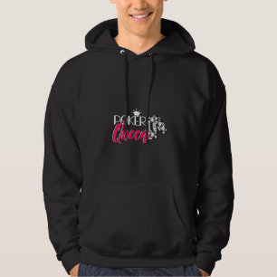 Womens Poker Queen Game Card Player Playing Cards  Hoodie