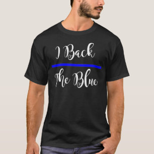 Womens Police Support Blue Line Quote VNeck T-Shirt