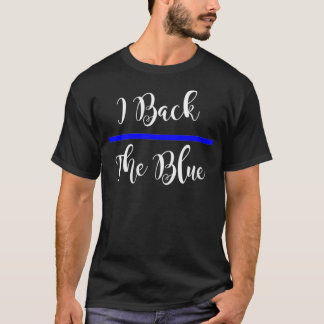 Womens Police Support Blue Line Quote VNeck  T-Shirt
